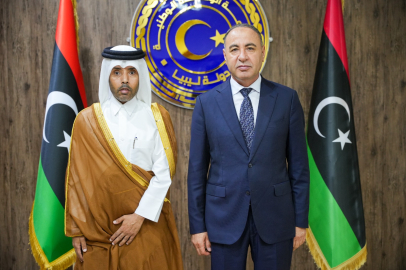 Katar Devleti'nin Libya Büyükelçisi Al Dosari, Libya Dışişleri Bakanı Al Baour ile görüştü