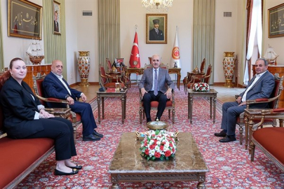 TBMM Başkanı Kurtulmuş, HAK-İŞ Genel Başkanı Arslan ile görüştü