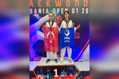 Aliağalı taekwondocular Tiran'dan 3 madalya ile döndü