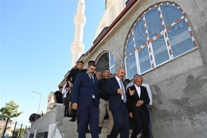 Vali Canalp, Veysel Karani Cami inşatını inceledi