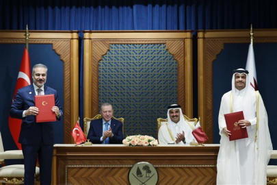 Cumhurbaşkanı Erdoğan, El Sani ile anlaşmaların imza törenine katıldı