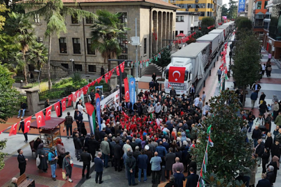 Trabzon’dan Gazze’ye 10 TIR insani yardım gönderildi
