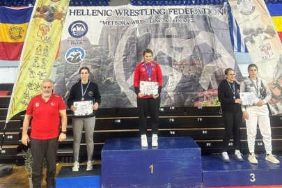 ÇBSK güreşçisi Kobal’dan altın madalya