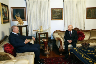 Cumhurbaşkanı Erdoğan, MHP Genel Başkanı Bahçeli ile bir araya geldi
