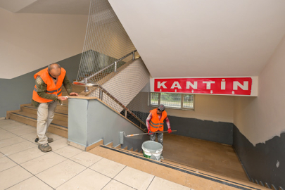 Esenyurt’ta okullarda bakım ve onarım çalışmaları ara tatilde devam etti