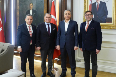 Küresel Gazeteciler Konseyi (KGK) heyeti Bakan Yerlikaya yı ziyaret etti