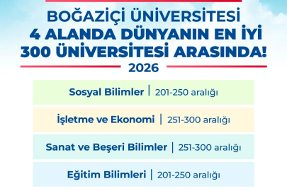Boğaziçi Üniversitesi, 4 Alanda Dünyanın En İyi 300 Üniversitesi Arasında