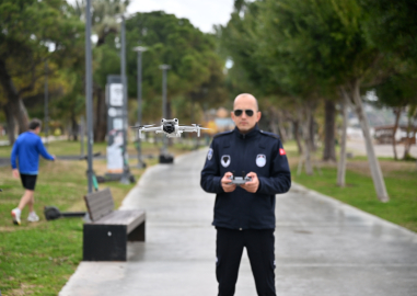 Antalya zabıtası drone ile denetim başlattı