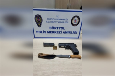 Dörtyol’da üzerinde silah bulunan şüpheli tutuklandı