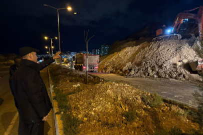 Vali Canalp heyelan bölgesinde ncelemelerde bulundu