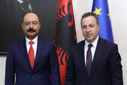 Arnavutluk Parlamentosu Başkanı Peleshi, Katar Büyükelçisi ile görüştü