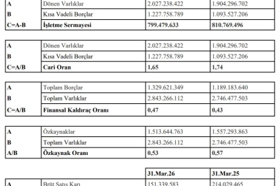 Meka Global Makine'nin ilk 3 aylık performansı