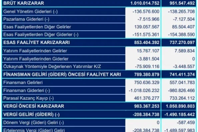 Reysaş Taşımacılık'ın ilk çeyrek rakamları